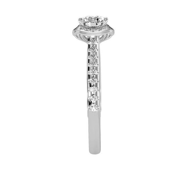 1.09 Carat Diamond 14K White Gold Engagement Ring - Fashion Strada