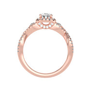 1.06 Carat Diamond 14K Rose Gold Engagement Ring - Fashion Strada