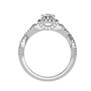 1.06 Carat Diamond 14K White Gold Engagement Ring - Fashion Strada