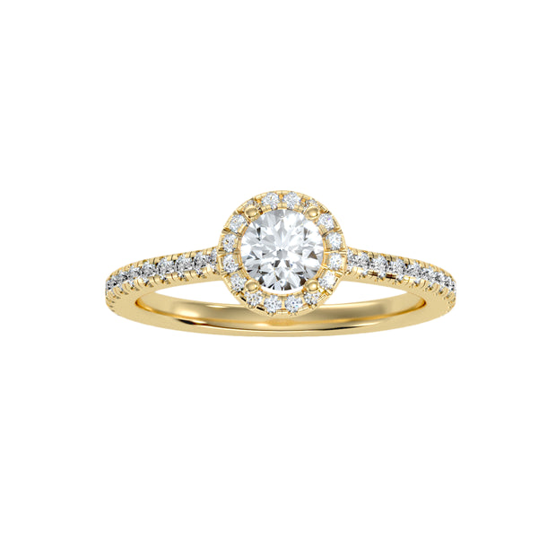 0.87 Carat Diamond 14K Yellow Gold Engagement Ring - Fashion Strada