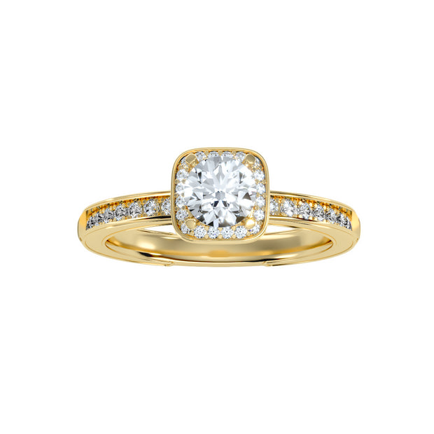 0.91 Carat Diamond 14K Yellow Gold Engagement Ring - Fashion Strada