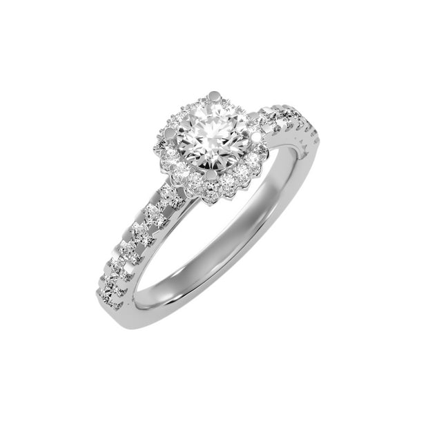 1.25 Carat Diamond 14K White Gold Engagement Ring - Fashion Strada