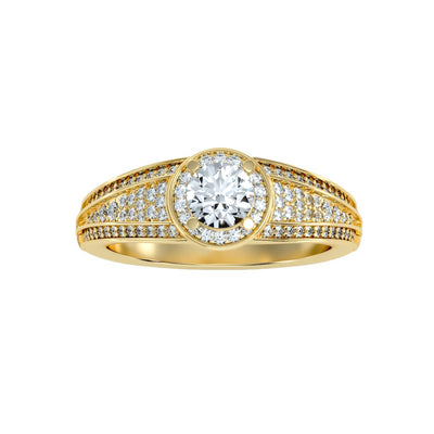 0.97 Carat Diamond 14K Yellow Gold Engagement Ring - Fashion Strada