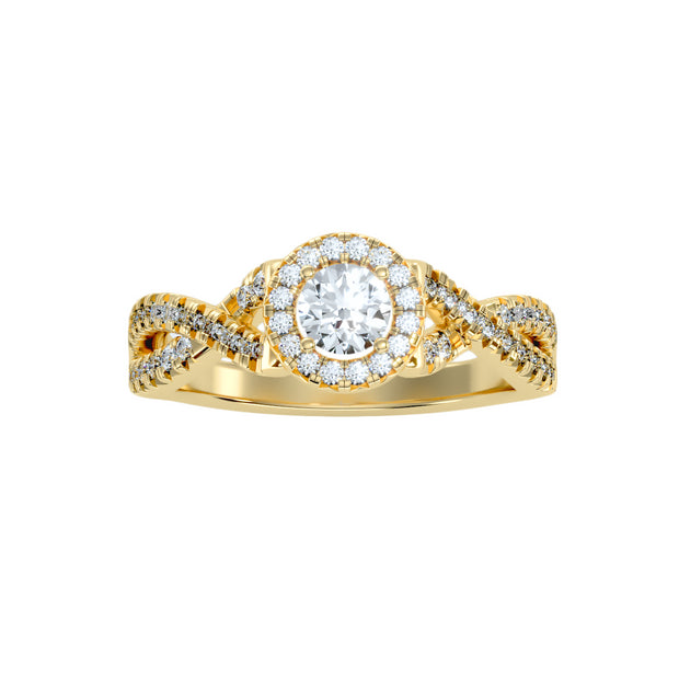 0.77 Carat Diamond 14K Yellow Gold Engagement Ring - Fashion Strada