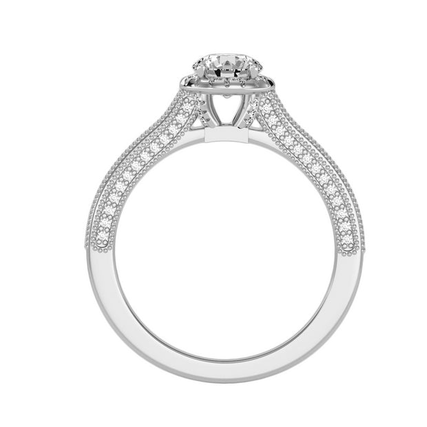 1.33 Carat Diamond 14K White Gold Engagement Ring - Fashion Strada