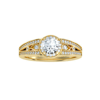0.94 Carat Diamond 14K Yellow Gold Engagement Ring - Fashion Strada