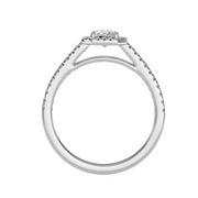 0.87 Carat Diamond 14K White Gold Engagement Ring - Fashion Strada