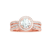 1.37 Carat Diamond 14K Rose Gold Engagement Ring - Fashion Strada