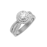 1.37 Carat Diamond 14K White Gold Engagement Ring - Fashion Strada