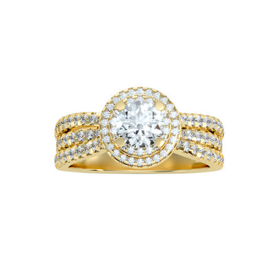 1.37 Carat Diamond 14K Yellow Gold Engagement Ring - Fashion Strada