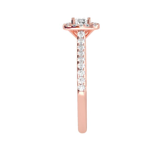 0.72 Carat Diamond 14K Rose Gold Engagement Ring - Fashion Strada
