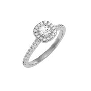 0.72 Carat Diamond 14K White Gold Engagement Ring - Fashion Strada