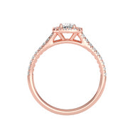 0.85 Carat Diamond 14K Rose Gold Engagement Ring - Fashion Strada