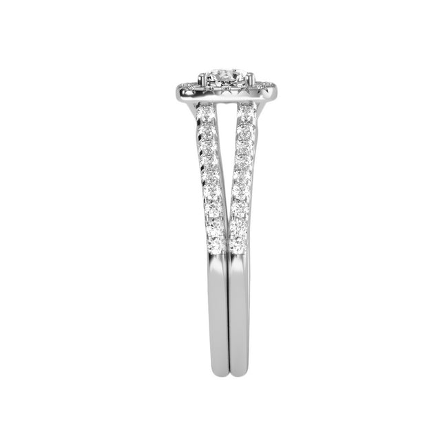 0.85 Carat Diamond 14K White Gold Engagement Ring - Fashion Strada