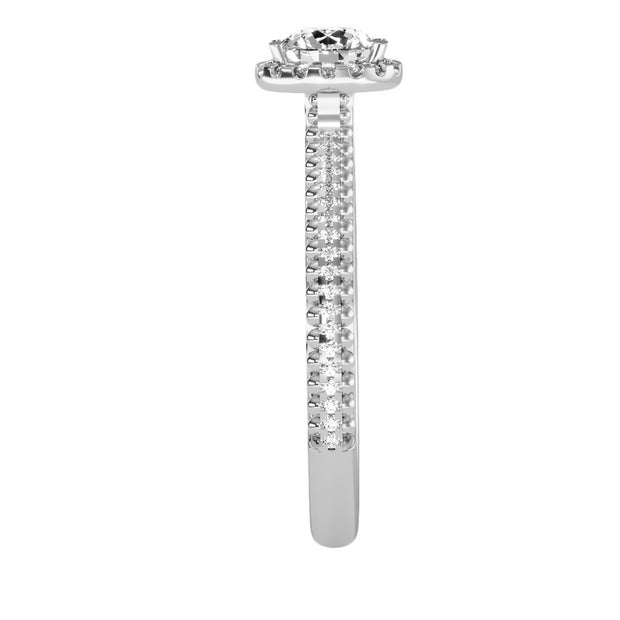 0.90 Carat Diamond 14K White Gold Engagement Ring - Fashion Strada
