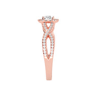 0.67 Carat Diamond 14K Rose Gold Engagement Ring - Fashion Strada