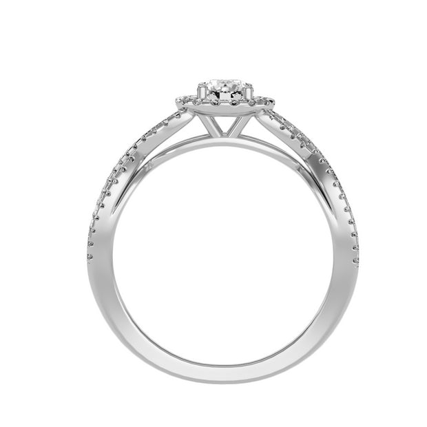 0.67 Carat Diamond 14K White Gold Engagement Ring - Fashion Strada