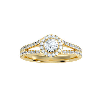 0.86 Carat Diamond 14K Yellow Gold Engagement Ring - Fashion Strada