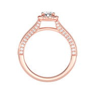 1.03 Carat Diamond 14K Rose Gold Engagement Ring - Fashion Strada