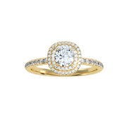 0.93 Carat Diamond 14K Yellow Gold Engagement Ring - Fashion Strada
