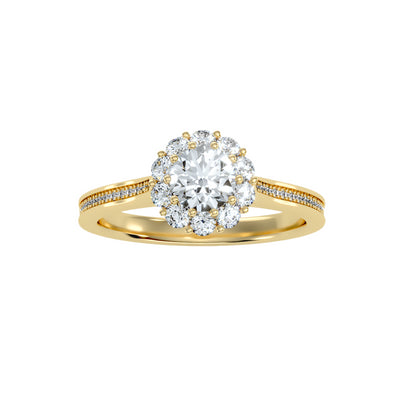 1.14 Carat Diamond 14K Yellow Gold Engagement Ring - Fashion Strada