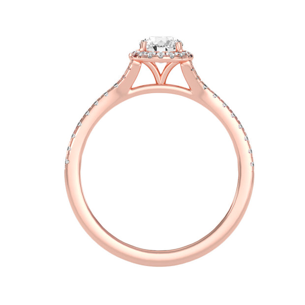 0.73 Carat Diamond 14K Rose Gold Engagement Ring - Fashion Strada