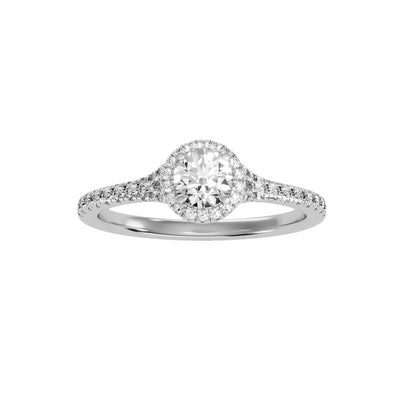 0.73 Carat Diamond 14K White Gold Engagement Ring - Fashion Strada