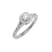 0.98 Carat Diamond 14K White Gold Engagement Ring - Fashion Strada
