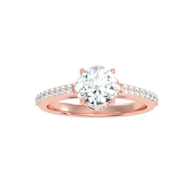 1.54 Carat Diamond 14K Rose Gold Engagement Ring - Fashion Strada