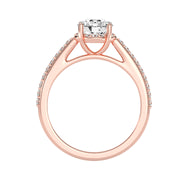 1.54 Carat Diamond 14K Rose Gold Engagement Ring - Fashion Strada