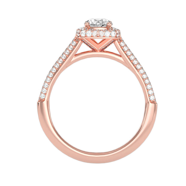 1.05 Carat Diamond 14K Rose Gold Engagement Ring