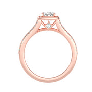 0.86 Carat Diamond 14K Rose Gold Engagement Ring - Fashion Strada