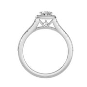 0.86 Carat Diamond 14K White Gold Engagement Ring - Fashion Strada