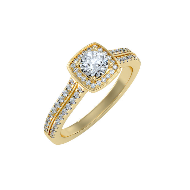 0.86 Carat Diamond 14K Yellow Gold Engagement Ring - Fashion Strada