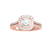 1.13 Carat Diamond 14K Rose Gold Engagement Ring