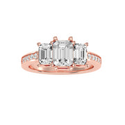 2.39 Carat Diamond 14K Rose Gold Engagement Ring - Fashion Strada