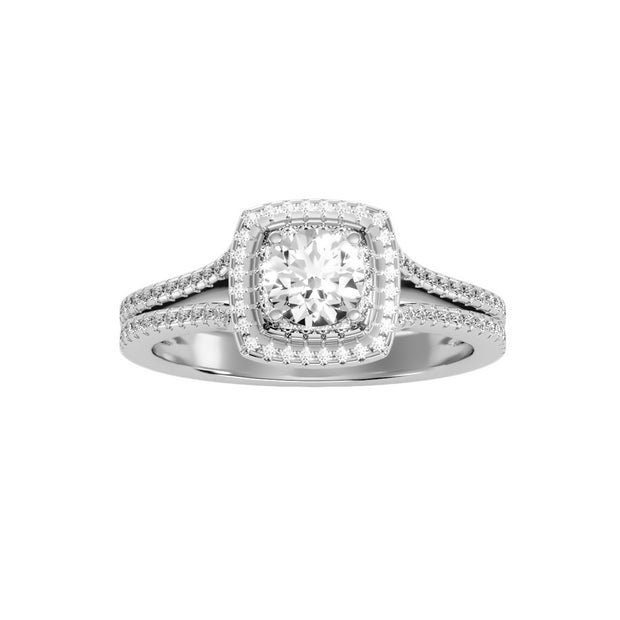 1.19 Carat Diamond 14K White Gold Engagement Ring - Fashion Strada