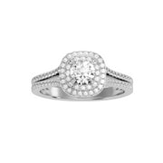 1.14 Carat Diamond 14K White Gold Engagement Ring - Fashion Strada