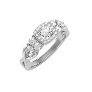 1.04 Carat Diamond 14K White Gold Engagement Ring - Fashion Strada