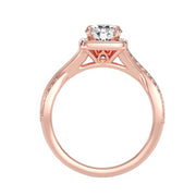 1.23 Carat Diamond 14K Rose Gold Engagement Ring - Fashion Strada
