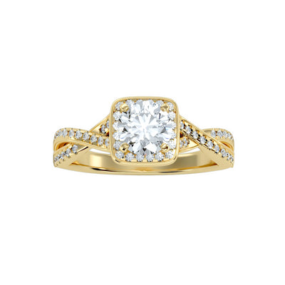 1.23 Carat Diamond 14K Yellow Gold Engagement Ring - Fashion Strada