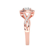 1.05 Carat Diamond 14K Rose Gold Engagement Ring - Fashion Strada