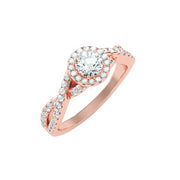 1.00 Carat Diamond 14K Rose Gold Engagement Ring - Fashion Strada