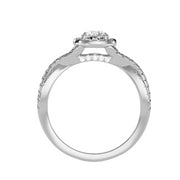 1.00 Carat Diamond 14K White Gold Engagement Ring - Fashion Strada