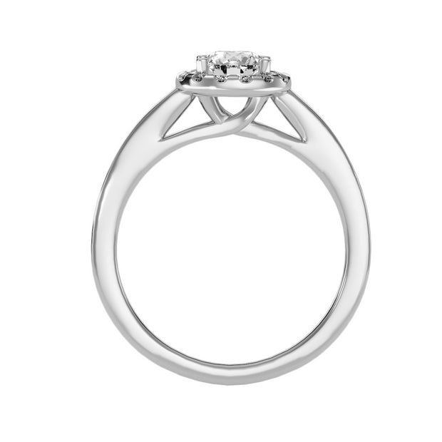 0.77 Carat Diamond 14K White Gold Engagement Ring - Fashion Strada