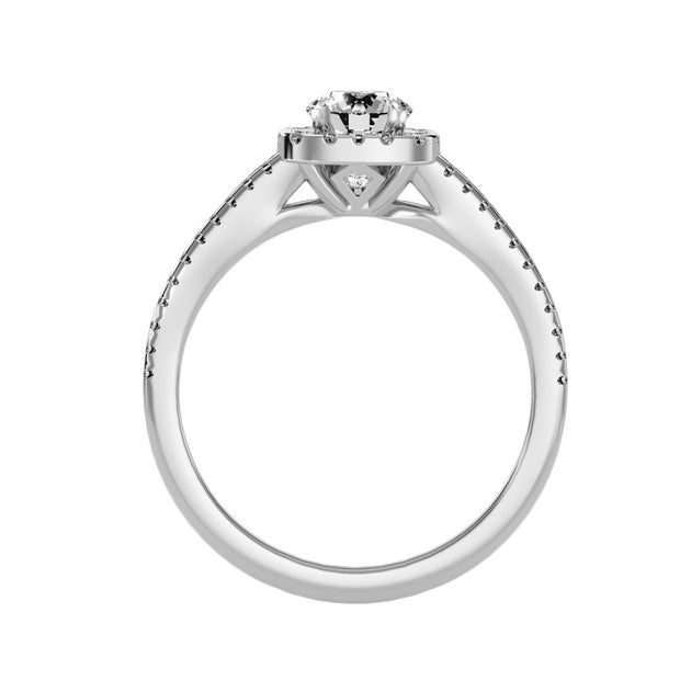 0.99 Carat Diamond 14K White Gold Engagement Ring - Fashion Strada