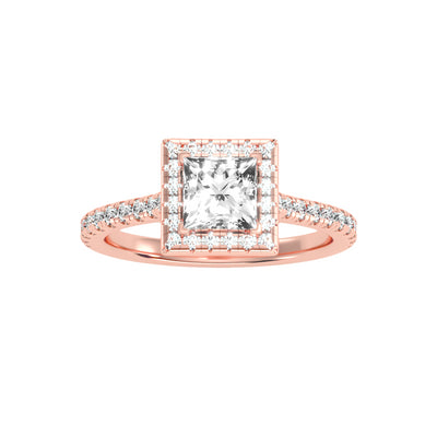 1.65 Carat Diamond 14K Rose Gold Engagement Ring - Fashion Strada