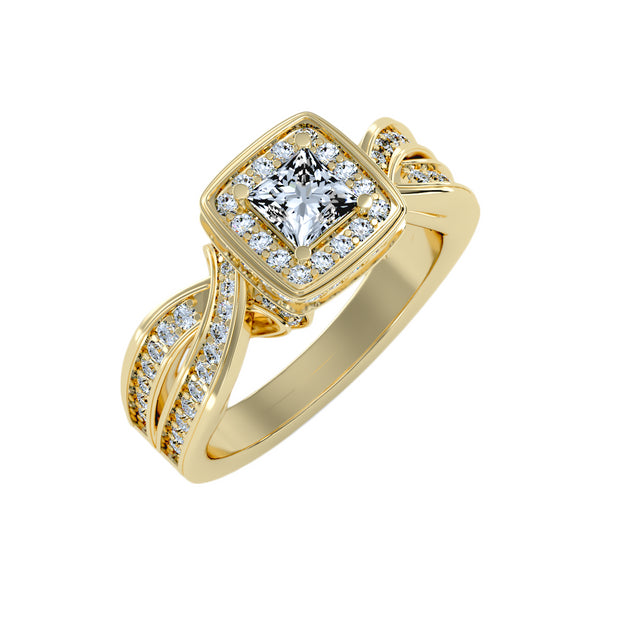 1.35 Carat Diamond 14K Yellow Gold Engagement Ring - Fashion Strada