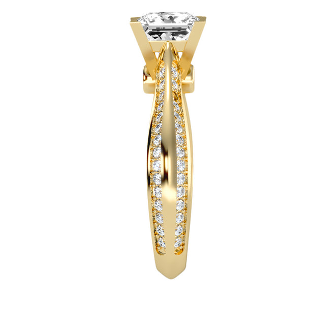 2.46 Carat Diamond 14K Yellow Gold Engagement Ring - Fashion Strada