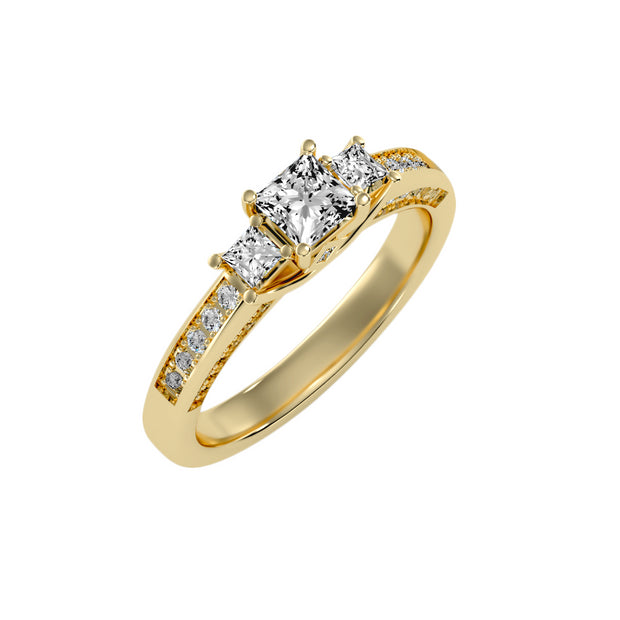 0.99 Carat Diamond 14K Yellow Gold Engagement Ring - Fashion Strada